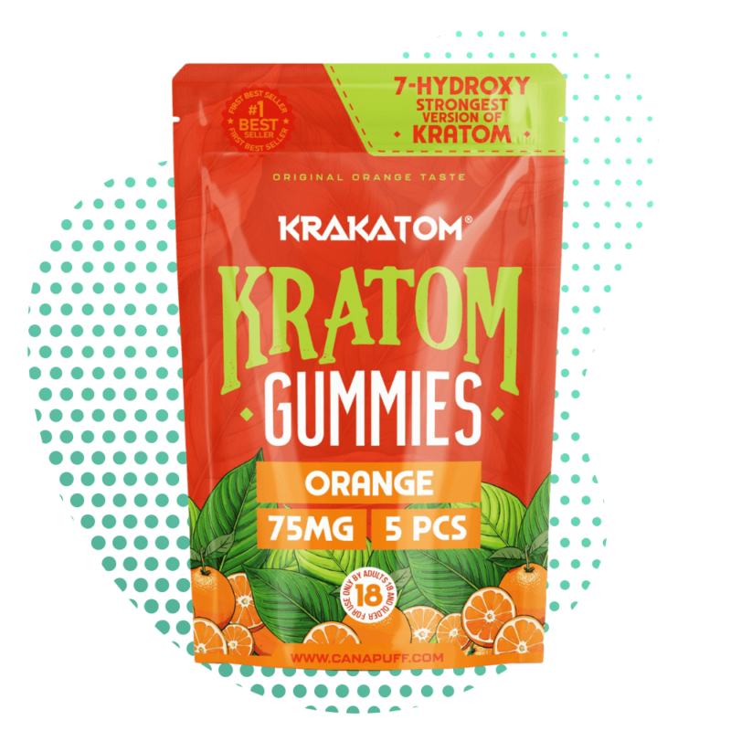 Canapuff - 7 - Hydroxy Kratom Gummies - Orange